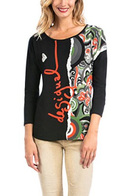 Desigual-Carme-T-shirt-Imprim-Col-rond-Manches-34-Femme-0