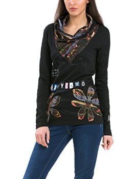 Desigual-Clara-T-shirt-Imprim-Manches-longues-Femme-0