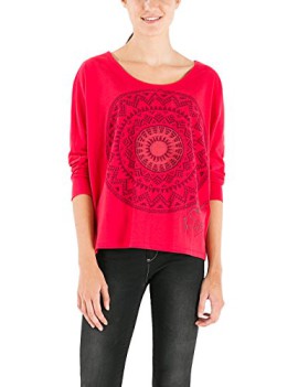 Desigual-Saturday-T-shirt-Imprim-Col-rond-Manches-longues-Femme-0