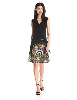 Desigual-Zarinna-Robe-Trapze-Imprim-Sans-manche-Femme-0