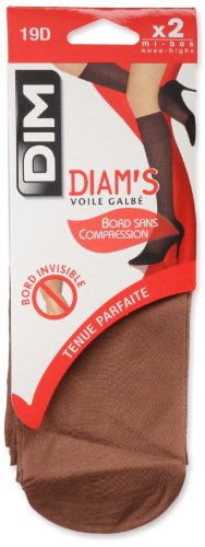 Dim Diam’s Voile Galbé –  Mi-bas – Lot de 2 – 19 deniers – Femme Dim Diam’s Voile Galbé –  Mi-bas – Lot de 2 – 19 deniers – Femme