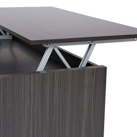 Due-home Table basse grise avec plateau relevable Due-home Table basse grise avec plateau relevable 5