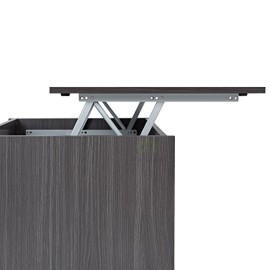 Due-home Table basse grise avec plateau relevable Due-home Table basse grise avec plateau relevable 6