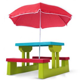 Ensemble-de-jardin-pour-enfant-2-bancs-parasol-table-0