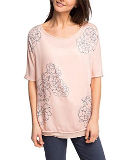 Esprit-im-Materialmix-T-Shirt-Manches-Longues-Femme-0