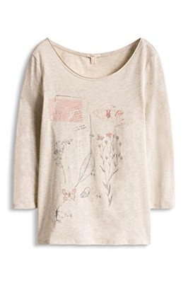 Esprit-mit-Blumendruck-T-Shirt-Manches-Longues-Femme-0-1