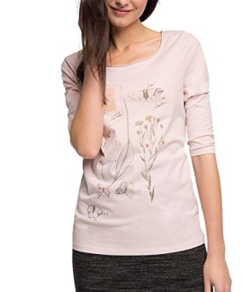 Esprit-mit-Blumendruck-T-Shirt-Manches-Longues-Femme-0