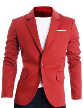 FLATSEVEN Slim Fit Veste Blazer Casual Premium Homme FLATSEVEN Slim Fit Veste Blazer Casual Premium Homme