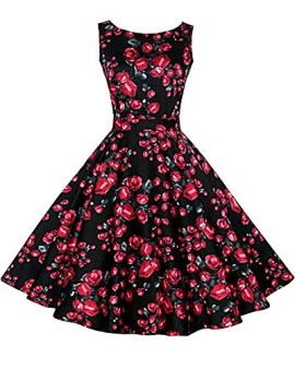 Find-Dress-Vintage-annes-50-s-Style-Audrey-HepburnRockabilly-Swing-Robe-de-soire-cocktail-0