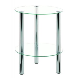 Haku Möbel 90243 Table Basse d’Appoint Tube d’Acier/Verre Trempé Chromé Haku Möbel 90243 Table Basse d’Appoint Tube d’Acier/Verre Trempé Chromé