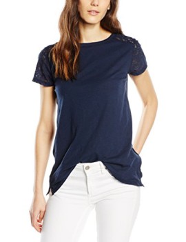 Hilfiger-Denim-Basic-T-shirt-Uni-Col-rond-Manches-courtes-Femme-0