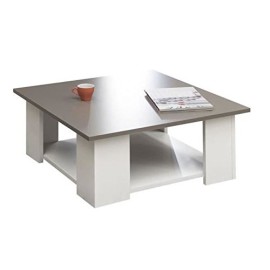 LIME Table basse carrée 67 cm plateau taupe LIME Table basse carrée 67 cm plateau taupe