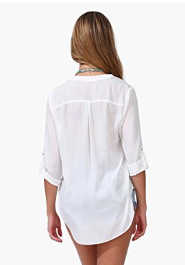 MAKIYO femmes Chemise et Blouse en Mousseline de Soie MAKIYO femmes Chemise et Blouse en Mousseline de Soie 3