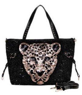 MGR0008 Rétro emballages en cuir avec des paillettes tête de léopard sac cartable sac à bandoulière sac à main pour les femmes MGR0008 Rétro emballages en cuir avec des paillettes tête de léopard sac cartable sac à bandoulière sac à main pour les femmes