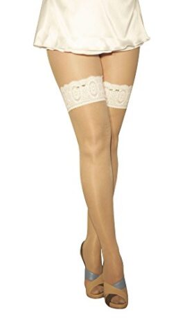 Marilyn transparente r-dessous paire de bas avec dentelle blanche 8 cm de 20 deniers Marilyn transparente r-dessous paire de bas avec dentelle blanche 8 cm de 20 deniers