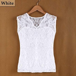 Minetom T-shirt Col V dentelle Mélange de Coton Manches Courtes Femme Blouse Shirt Tops Minetom T-shirt Col V dentelle Mélange de Coton Manches Courtes Femme Blouse Shirt Tops 3