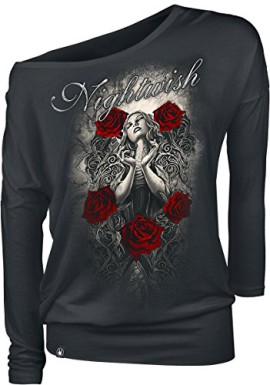 Nightwish Rose Angel Manches Longues Femme noir Nightwish Rose Angel Manches Longues Femme noir