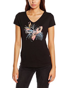 Pepe-Jeans-Valrie-T-shirt-Uni-Manches-courtes-Femme-0