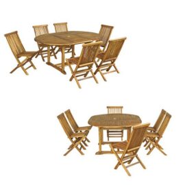 Salon-de-jardin-teck-huil-68-personnes-Table-rondeovale-larg-120cm-long-120170cm-6-chaises-pliantes-0-0