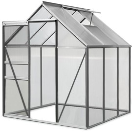 Serre de jardin Polycarbonate et Aluminium Volume 5,85m³ avec fenêtre 195x190x180cm Serre de jardin Polycarbonate et Aluminium Volume 5,85m³ avec fenêtre 195x190x180cm