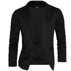 Sourcingmap – Blazer Avant Décontracté Poches Extensibles Manches LOngues Modèle Homme Noir M Sourcingmap – Blazer Avant Décontracté Poches Extensibles Manches LOngues Modèle Homme Noir M