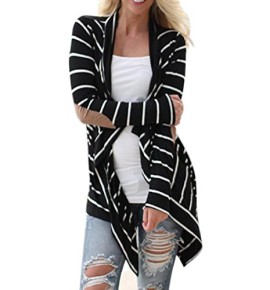 Ularmo® Les femmes casual manches longues rayé Cardigans Patchwork Outwear Ularmo® Les femmes casual manches longues rayé Cardigans Patchwork Outwear