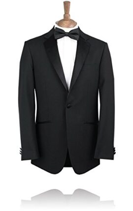 Veste de Smoking Noire, 1 Bouton, Revers Crantés Veste de Smoking Noire, 1 Bouton, Revers Crantés