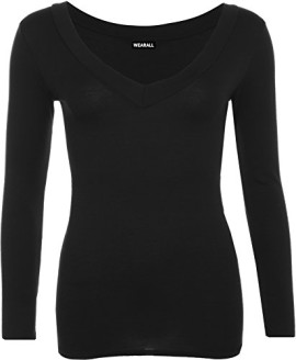 WearAll – Haut à manches longues et à col en V – Hauts – Femmes – Tailles 36 à 42 WearAll – Haut à manches longues et à col en V – Hauts – Femmes – Tailles 36 à 42