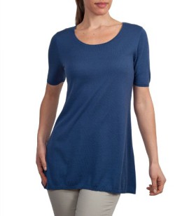 Wool Overs T-shirt long cintré femme en soie et coton Wool Overs T-shirt long cintré femme en soie et coton