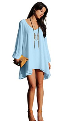 Y-BOA-Robe-Mini-Lche-Col-V-Casual-Simple-Uni-Epaule-Nue-Style-A-Voyage-Plage-0-1