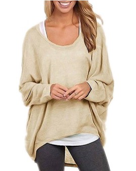 ZANZEA Femme Casual Lâche Automne Jumper Irrégulier Manches Chauve-souris Longues Pull-over Shirt ZANZEA Femme Casual Lâche Automne Jumper Irrégulier Manches Chauve-souris Longues Pull-over Shirt