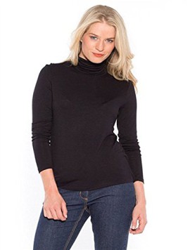 col-roul–manches-longues-en-coton-tops-simples-lastiques-de-dames-femmesRef2216-0