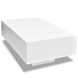 vidaXL Table basse laquée haute brillance Blanc 85 cm vidaXL Table basse laquée haute brillance Blanc 85 cm 3