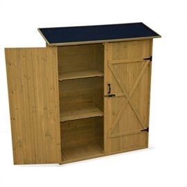 Alices-Garden-Armoire-de-jardin-Brocliande-Bois-naturel-Abri-de-jardin-en-bois-panneaux-pr-monts-avec-plancher-et-double-porte-avec-loquet-cabane-de-jardin-0-0