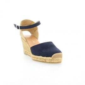 Pao Espadrille cuir velours marine Pao Espadrille cuir velours marine 3