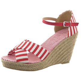 Sopily – Chaussure Mode Espadrille Sandale Plateforme hauteur cheville femmes corde Lignes Talon compensé plateforme 9.5 CM – Rouge Sopily – Chaussure Mode Espadrille Sandale Plateforme hauteur cheville femmes corde Lignes Talon compensé plateforme 9.5 CM – Rouge