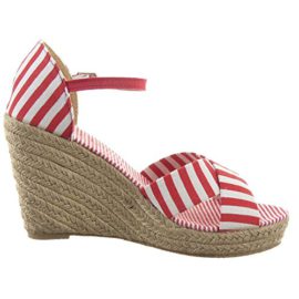 Sopily-Chaussure-Mode-Espadrille-Sandale-Plateforme-hauteur-cheville-femmes-corde-Lignes-Talon-compens-plateforme-95-CM-Rouge-0-3