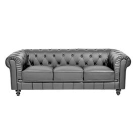 CANAPÉ 3 PLACES GRIS CHESTERFIELD CANAPÉ 3 PLACES GRIS CHESTERFIELD