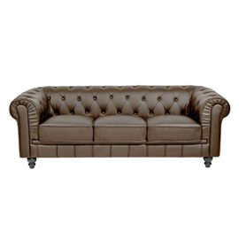 CANAPÉ 3 PLACES MARRON CHESTERFIELD CANAPÉ 3 PLACES MARRON CHESTERFIELD