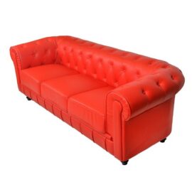 CANAPÉ 3 PLACES ROUGE CHESTERFIELD CANAPÉ 3 PLACES ROUGE CHESTERFIELD 3