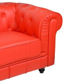 CANAPÉ 3 PLACES ROUGE CHESTERFIELD CANAPÉ 3 PLACES ROUGE CHESTERFIELD 6