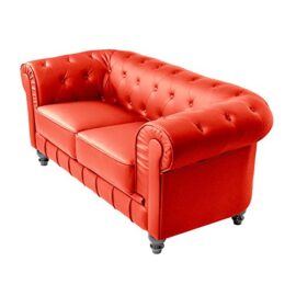 DECO IN PARIS CANAPÉ 2 PLACES ROUGE CHESTERFIELD DECO IN PARIS CANAPÉ 2 PLACES ROUGE CHESTERFIELD 3