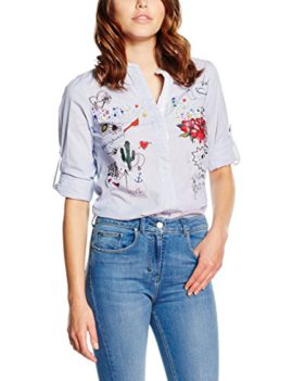 Desigual-Hola-Chemisier-Taille-normale-Manches-longues-Femme-0