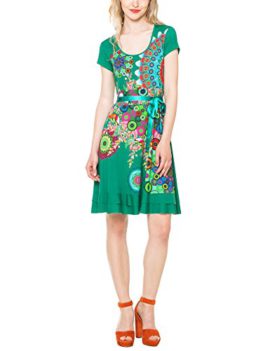 Desigual Regina – Robe – Trapèze – Imprimé – Manches courtes – Femme Desigual Regina – Robe – Trapèze – Imprimé – Manches courtes – Femme