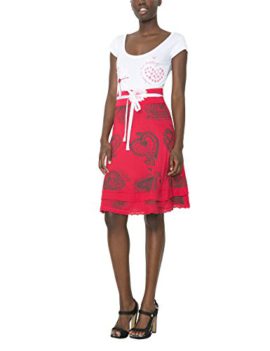 Desigual Roxana – Robe – Trapèze – Imprimé – Manches courtes – Femme Desigual Roxana – Robe – Trapèze – Imprimé – Manches courtes – Femme