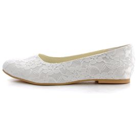 Elegantpark-EP11106-bout-Rond-Simplemente-Lace-Plat-Chaussures-de-Mariee-0-0