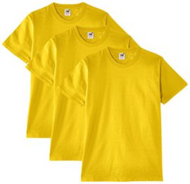 Fruit-of-the-Loom-Heavy-Cotton-Tee-Shirt-3-pack-T-shirt-coupe-droite-Col-rond-Manches-courtes-Homme-0