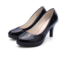 Gnrique-Femme-Escarpin-Pump-Elegant-Sexy-Talon-Haut-Bout-Rond-Simple-Vernis-OL-0