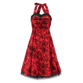 HR-London-Robe-TATTOO-50S-DRESS-rouge-noir-0