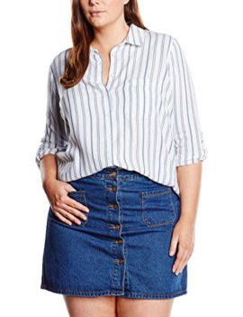 Inspire-By-New-Look-Ronda-Stripe-Cotton-Chemisier-Femme-0